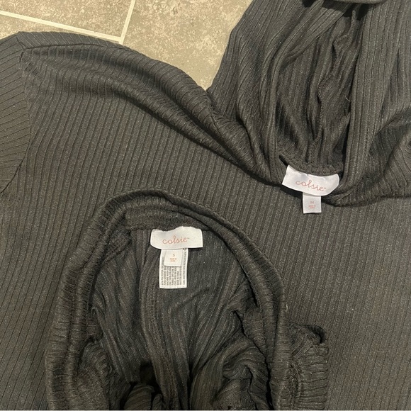 COLSIE Womens Black Loungewear Sweatsuit Hoodie Set - Picture 4 of 4